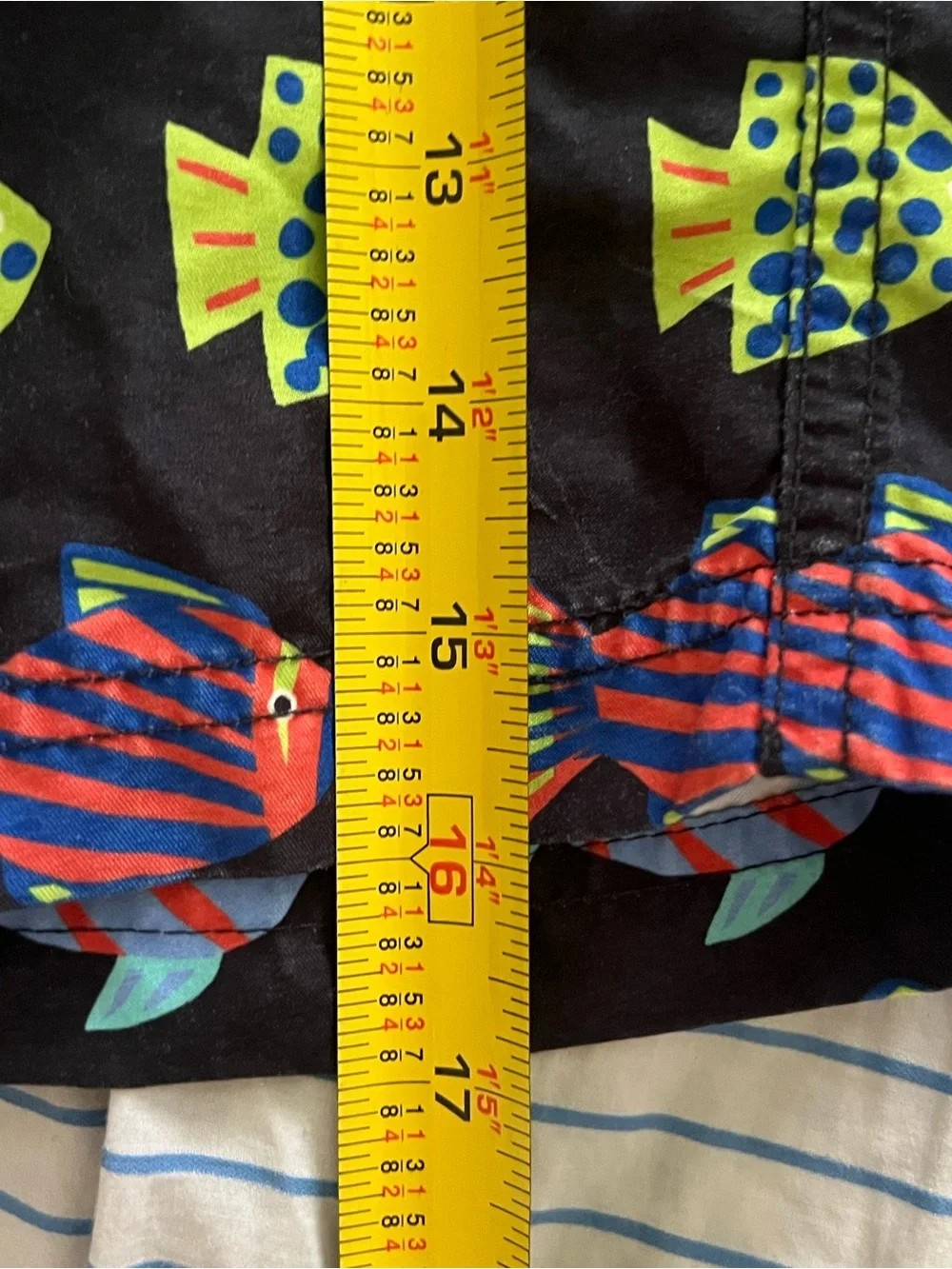 Hanna Andersson Fish Print Swim Trunks Kids 12 Euro Summer Beach Cruise Vacation